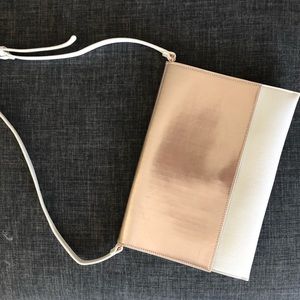Rose gold and white purse